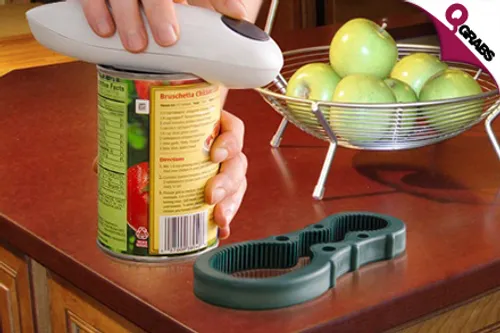 From QR49 Get to the Food Faster with a One-Touch Can Opener - Includes a FREE Rubber Grip Jar Opener! (Up to QR198 Value)